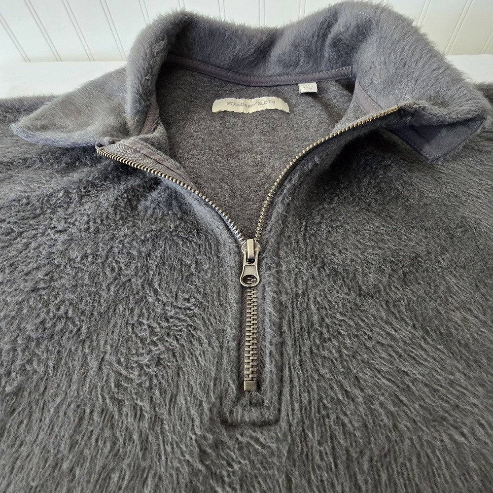 Urban Outfitters Standard Cloth Plush Fleece Long Sleeve Mens Small Zip Pullover - Picture 8 of 15